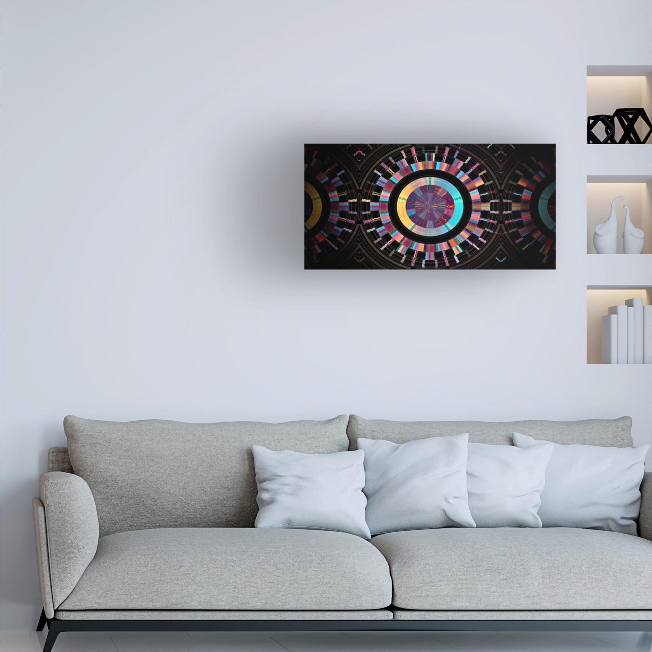 Canvas Wall Art - David Manlove 'Sun Clay Red Hot Twist 3B-Side' Wall Art for Living Room, Bedroom, or Office Décor by Trademark Fine Art - 47 x 24 Inches
