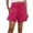 247Hot Pink1092, variant on Womens Casual Summer Smocked Elastic Waist Comfy Detail Beach Shorts Versatile Outdoor Leisure Work Solid Color Bottoms