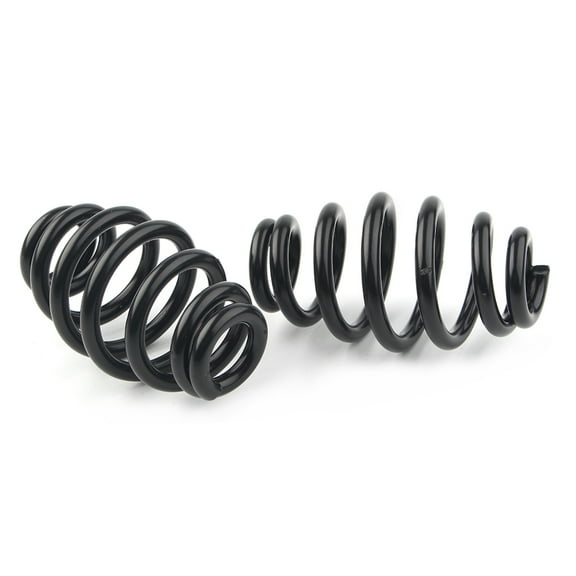 NS 3-1/8" x 1-3/4" Barrel Coiled Solo Seat Stainless Steel Springs Black for Harley Chopper Bobber Softail, 2PCS