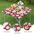 thumbnail image 4 of Red Baseballs Pattern Square Fitted Tablecloth with Elastic Edge,Square Table Cover,Washable Elastic Table Cover for Home Kitchen Party Decor 34"x34", 4 of 6