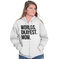 thumbnail image 5 of Worlds Okayest Mom Mothers Day Mama Zip Hoodie Sweatshirt Women Brisco Brands M, 5 of 5