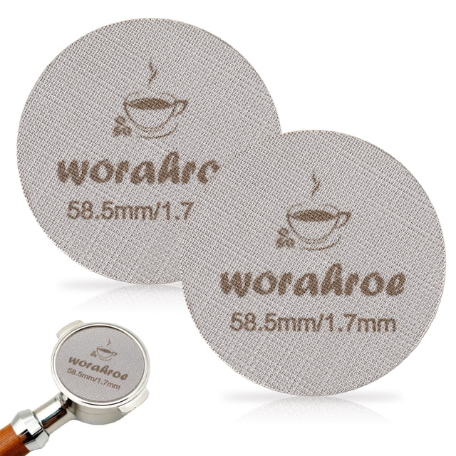 tredstone 2pieces Food Grade Reusable Filter For Espressos Exquisite Craft And High Performance Cafe 58.5mm,1.7mm,150um