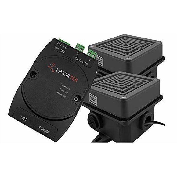 Netbell-2-2Buz IP Break Buzzer Kit w/Two 4” Extra Loud Buzzers for Factory Warehouse Break Time Alarms, Free Scheduling Software