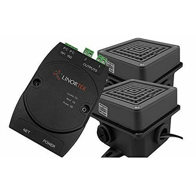 Netbell-2-2Buz IP Break Buzzer Kit w/Two 4” Extra Loud Buzzers for Factory Warehouse Break Time Alarms, Free Scheduling Software