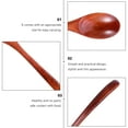 thumbnail image 3 of 6pcs Wooden Soup Spoon Lightweight Porridge Spoon Table Utensil for Kitchen, 3 of 5