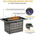 LayinSun 44" Propane Gas Fire Pit Table, 55000 BTU Rectangular Fire Pit
