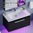 thumbnail image 6 of DreamCurship 31” Bathroom Vanity with Sink, Floating Bathroom Vanities with Adjustable LED Light, Bathroom Sink Cabinet with 2 Doors, Black, 6 of 9