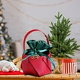 thumbnail image 6 of Festive Christmas Tote Bag for Gift Wrapping Small Gifts, Artificial Leather Reusable Holiday Shopping Bag with Handles for Candy Decor, 6 of 6