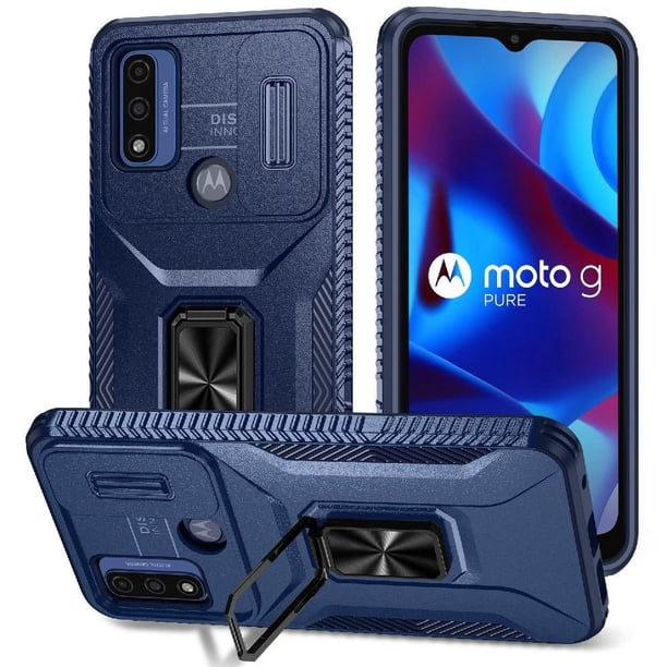 Funda para GANGXUN Motorola Moto G Power 2022 - Soporte metálico, Función magnética, Azul