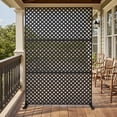 thumbnail image 7 of Senfot Galvanized Steel Outdoor Privacy Screen, 3-Piece Set, Weather Resistant for Patio Backyard Black, 7 of 7