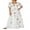 White, variant on Rdhnmea Women Long Dress Embroidery Smocked Square Neck Flowy Dresses