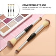 thumbnail image 3 of ELAYARD 3-Piece Black Dual-Ended Makeup Brush Set for Foundation, Blush, and Powder Application, 3 of 7