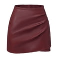 thumbnail image 4 of RUTAYY Women's Skirt Skorts High Waisted Bodycon Irregular Skort Solid Color Soft Comfortable Trendy Travel Mini Skirt, 4 of 7