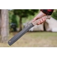 thumbnail image 2 of Buck Knives 108 Compadre Froe, 9-1/2" Cobalt Grey Cerakote Coated 5160 Steel Fixed Blade Wood Chopping Knife with Natural Micarta Handle, Genuine Leather Sheath Included, 2 of 7