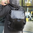 thumbnail image 4 of Bolso de hombro de cuero de lujo, mochila para hombre, bolso informal para computadora portátil, mochila para estudiante, 4 of 4