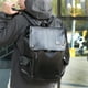 thumbnail image 3 of Mochila de moda para hombre, mochila para hombre, bolso casual para hombre, bolso para estudiante, bolso para computadora, viaje, cuero PU, 3 of 5