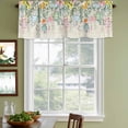 thumbnail image 3 of 2 Pack Valances for Window, Easter Short Curtains for Kitchen Bedroom Living Room, Spring Colorful Eggs Eucalyptus Leaves Floral Rod Pocket Small Window Treatment Valance Drapes 60 x 18 Inch, 3 of 8