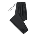 thumbnail image 7 of Wrtxtat Men's Jogger Plus Size Straight Leg Elastic Waist Trousers with Zipper Pockets Comfy Soft Silky Hikig Climbing Sweatpants Black#01 XXXL, 7 of 7