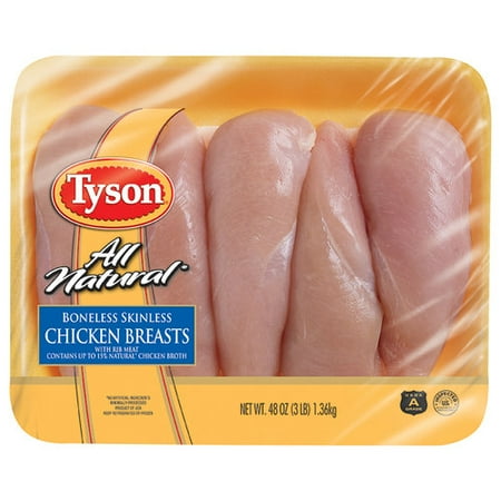Tyson Boneless Skinless Fresh Chicken Breasts, 3.0 lbs