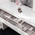 thumbnail image 4 of Soft Velvet Stackable Jewelry Tray Case Jewelry Display Storage Box Portable Ring Earrings Necklace Organizer Box Jewelry Holder Grey B, 4 of 6