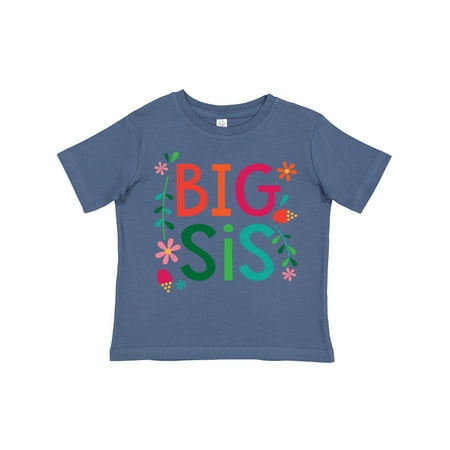 

Inktastic Big Sis Girls Cute Sister Announcement Gift Toddler Toddler Girl T-Shirt