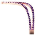 thumbnail image 3 of 0.525 ct Round Cut Natural Amethyst Statement 14K Rose Gold Womens Engagement Ring, 3 of 5
