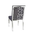 thumbnail image 2 of Uptown Club Upholstered Dining Chair with Patterned Steel Back in Gray Velvet, 2 of 2