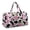Black Pink Cow, variant on Spaltter Jamaican Flag Print Quilted Duffel Bags for Women Men Weekender Bag with Zipper Pockets Lightweight Overnight Luggage Gym Bags for Workout