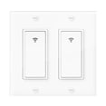 thumbnail image 1 of Interruptor inteligente Lámpara de luz para el hogar Control remoto Interruptor WiFi Controlador de luz montado en la pared EE. UU., 2 bandas AweSitey EL002189-02B, 1 of 2