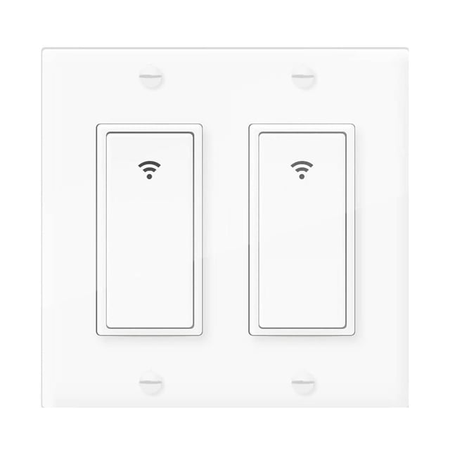 Interruptor inteligente Lámpara de luz para el hogar Control remoto Interruptor WiFi Controlador de luz montado en la pared EE. UU., 2 bandas AweSitey EL002189-02B