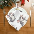 thumbnail image 2 of Qxltty Lovely Cartoon Rat Napkins 20×20in Perfect for Parties Dinners Weddings Cocktail Housewarming Cloth Napkins Set of 1, 2 of 8