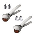 thumbnail image 1 of Oleegame 2PC Kitchen Utensils Set Clip Metal Sheller Nut Walnut Quick Pliers 2 In 1 Opener Chestnut Kitchen Dining Bar Silver, 1 of 7