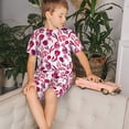 thumbnail image 4 of Balery Tulips Flowers Conjunto de Pijama Infantil de Manga Corta con Estampado – Ropa de Dormir de Algodón Suave-3X-Large, 4 of 6