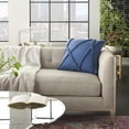 thumbnail image 3 of Boho Chic Blue Textured Lines Throw Pillow, 3 of 4