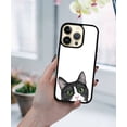 thumbnail image 5 of FINCIBO Soft Rubber Protector Cover Case for Apple iPhone 14 Pro Max 6.7" 2022, Animal Black White Tuxedo Cat, 5 of 5
