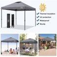 thumbnail image 5 of KAMPKEEPER Pop up Canopy Tent, 3 Adjustable Height with Wheeled Carrying Bag, 4 Ropes and 4 Stakes (Dark Grey), 5 of 8