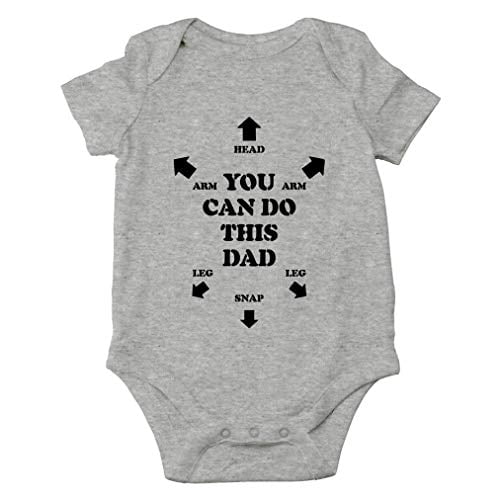 AW Fashion s You Can Do This Dad Cute Novelty Funny Infant One-piece Baby Bodysuit 6 Months, Sports Grey