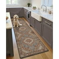 thumbnail image 6 of FRABE Anti Fatigue Kitchen Mat Cushioned,Non Slip Comfort Floor Runner,Memory Foam Padded Standing Rug Washable, for Home, Sink, Laundry, Office, Blue Orange, 24"x86", 6 of 10
