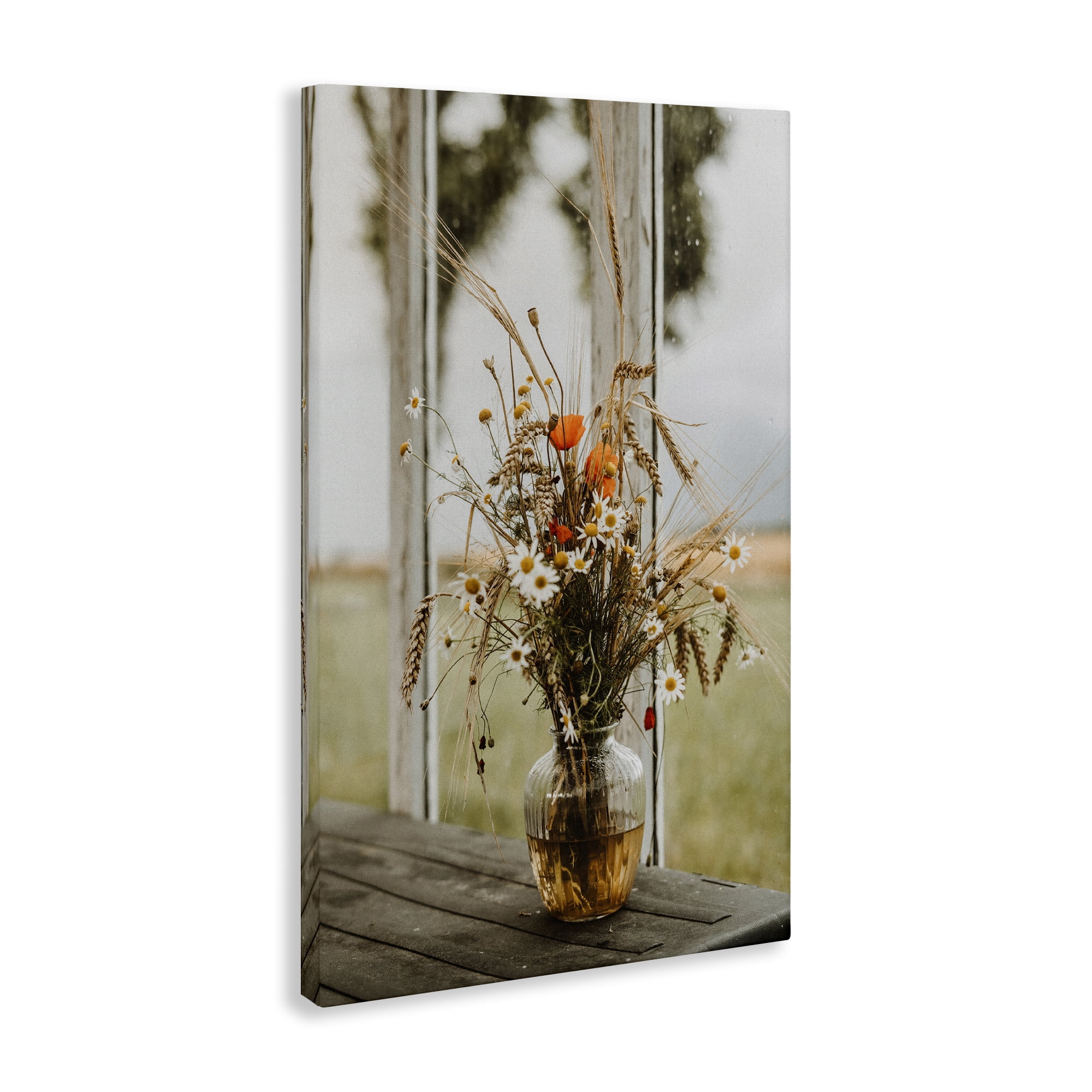Stupell Industries Bouquet with Window View Plants & Flowers Photography Wrapped Canvas Art Print Wall Art, 24 x 36