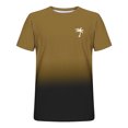 thumbnail image 4 of Camisas de Manga Larga para Hombres Imprimir Casual Cuello Redondo Blusa de Manga Corta, Camisas de Lino para Hombres, 4 of 9