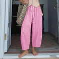 thumbnail image 4 of Kvture Women's Harem Pants High Waisted Baggy Boho Summer Pants for Travel Vacation Loose Trouser Pantalon Confortable Pink Pant XXXL, 4 of 9