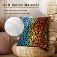 thumbnail image 5 of Colorful Leopard Print Pillow Cover - Leopard Throw Pillow Covers Set of 2 Animal Skin Texture Throw Pillow Covers 16x16 Inches for Home Couch Sofa Outdoor, 5 of 6