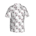 thumbnail image 2 of Fotbe Poodle Dog Hawaiian Shirt for Men Unisex Summer Beach Casual Short Sleeve Cotton Linen Button Down Shirts-Medium, 2 of 9