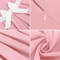 thumbnail image 6 of IBTOM CASTLE Kids Girls 1950s Retro Vintage Tea Party Bowknot Dress Short Puff Sleeve Contrast Panel Swing Party Dresses 7-8 Years Pink, 6 of 7