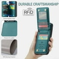 thumbnail image 3 of Dteck for iPhone 14 Case with Card Holder, iPhone 14 Wallet Case for Women Men with RFID Blocking, Durable Leather Kickstand Shockproof Case for iPhone 14,Green, 3 of 6