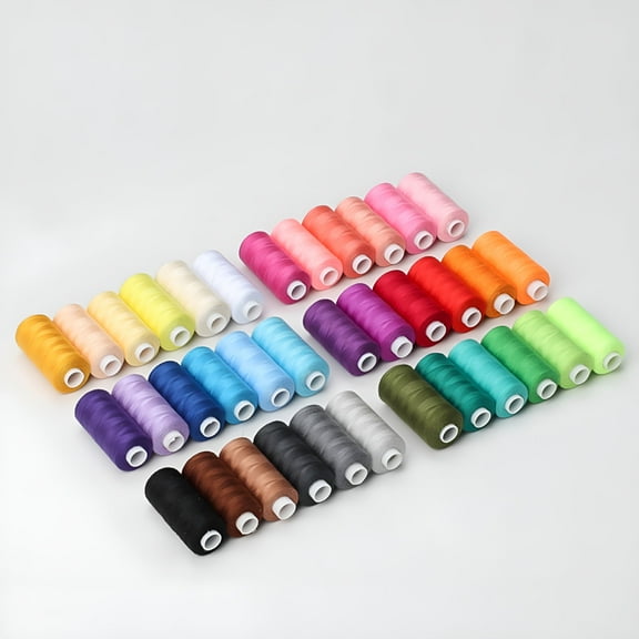 VANIDO Sewing Thread Set,36 Colors of Cotton Thread for Industrial and Hand Stitching,Ideal for Sewing Machines,Thread Pack for Various Fabric Projects,100% Polyester,Beige