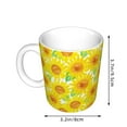 thumbnail image 2 of Yiaed Sunflowers2 Print Ceramics Coffee,Large Handle Design,Extra Large Tea and Coffee Cup for Office and Home Mugs, 2 of 6