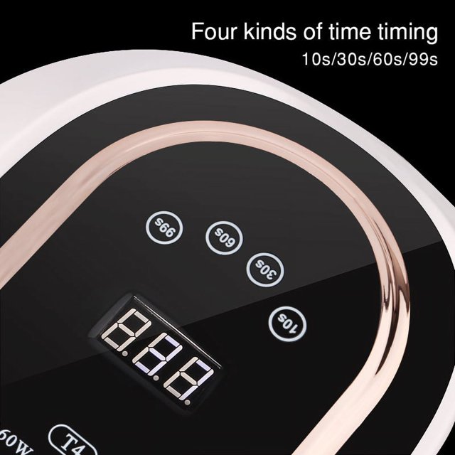 Lámpara de uñas LED UV de 120 W para dos manos, luz de uñas LED para uñas de gel con 54 piezas de cuentas de luz, lámpara de uñas de gel de curado rápido, secador de uñas adecuado para salón y uso