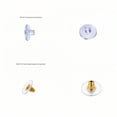 thumbnail image 2 of 14K Gold Plated Hypoallergenic Earring Backs and Hypoallergenic Soft Silicone Earring Backs - 200 Pieces, 2 of 10