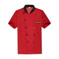 thumbnail image 1 of Chaqueta De Chef Unisex Ropa De Trabajo Chaqueta De Chef Para Servicio De Alimentos Catering Restaurante XL Rojo Sunnimix Chaquetas de cocinero, 1 of 8